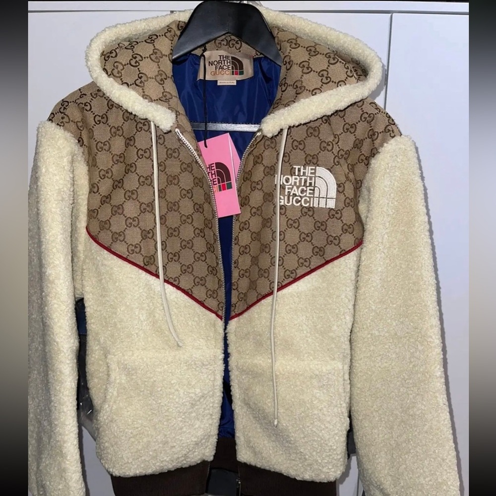 Gucci x The North Face M Canvas Shearling Jacket